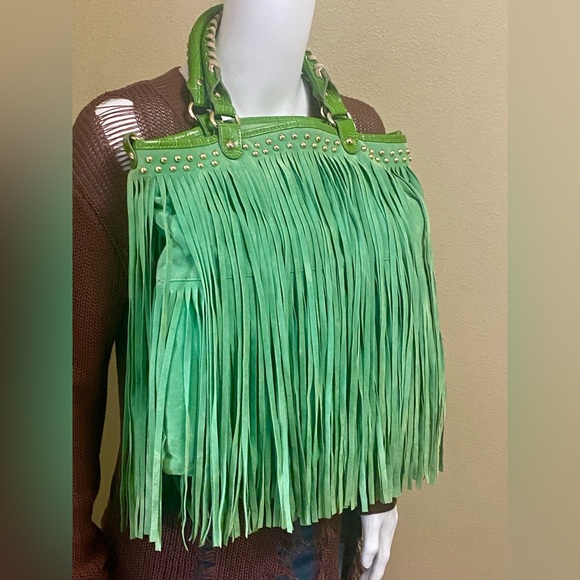 Fringe & Studs Suede Purse - Picture 4 of 13